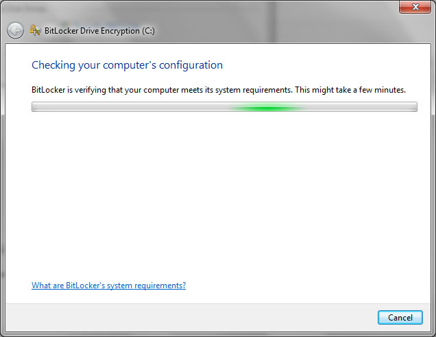 Checking Config for Bitlocker