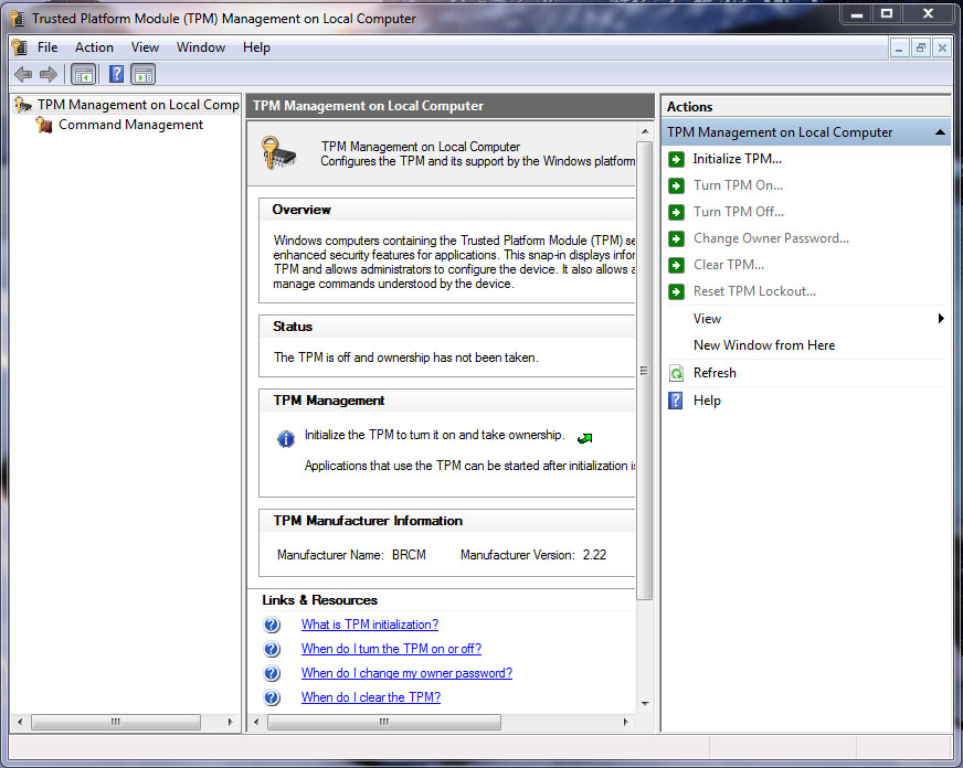 TPM Management Console