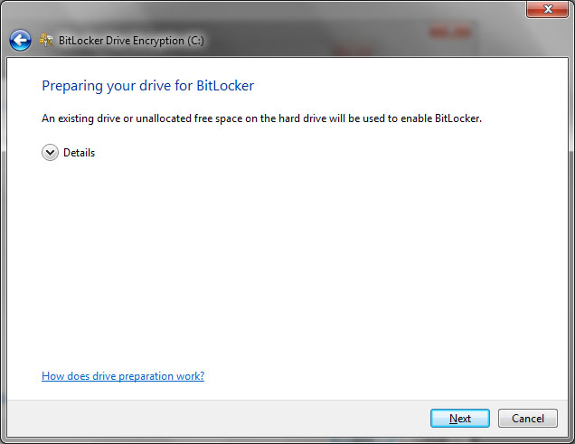 Preparing your drive for Bitlocker